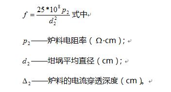 熔煉爐 中頻熔煉爐電流頻率的選擇(圖4)